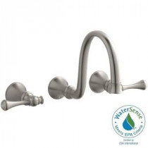 Revival Wall-Mount Bathroom Faucet Trim Kit in Vibrant Brushed Nickel (Valve Not Included)