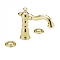 Victorian 2-Handle Deck-Mount Roman Tub Faucet Trim Kit Only in Polished Brass (Valve and Handles Not Included)