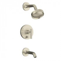 Purist Single-Handle Tub and Shower Faucet Trim Only in Vibrant Brushed Nickel
