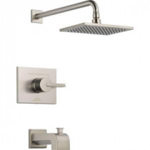 Vero 1-Handle Tub and Shower Faucet Trim Kit Only in Stainless (Valve Not Included)
