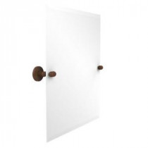 Tango Collection 21 in. x 26 in. Frameless Rectangular Single Tilt Mirror with Beveled Edge in Antique Bronze