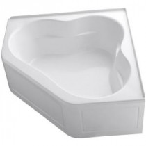 Tercet 5 ft. Center Drain Bathtub in White