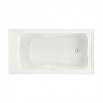 EverClean 5 ft. x 32 in. Right Drain Whirlpool Tub in White