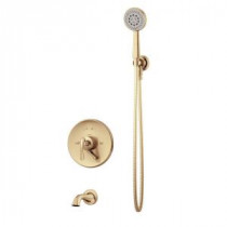 Ballina 2-Handle 3-Spray Tub and Shower Faucet with Hand Shower in Brushed Bronze