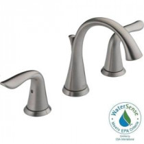 Lahara 8 in. Widespread 2-Handle High-Arc Bathroom Faucet in Stainless Featuring Diamond Seal Technology