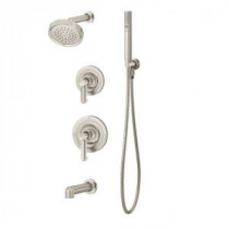 Museo Single-Handle 1-Spray Tub and Shower Faucet in Satin Nickel