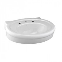 Standard Collection 8-1/2 in. Pedestal Sink Basin in White