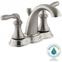 Devonshire 4 in. Centerset 2-Handle Mid-Arc Bathroom Faucet in Vibrant Brushed Nickel