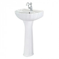 Brielle Pedestal Combo Bathroom Sink in White