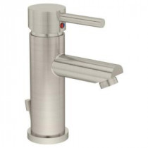 Dia Single Hole 1-Handle Bathroom Faucet in Satin Nickel