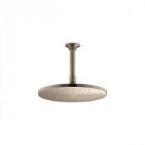1-Spray 10 in. Contemporary Round Rain Showerhead in Vibrant Brushed Bronze