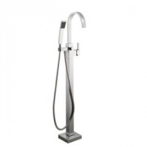 Contemporary Floor Mounted Tub Filler in Chrome