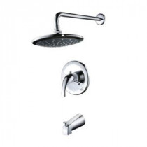 Pressure Balanced Single-Handle Tub and Shower Faucet in Polished Chrome