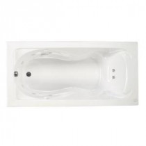 Cadet EverClean Installed Tile Flange 6 ft. x 36 in. Whirlpool Tub with Left Drain in White