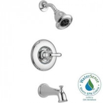 Linden 1-Handle 1-Spray Tub and Shower Faucet Trim Kit in Chrome Featuring H2Okinetic (Valve Not Included)