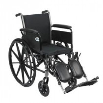 Cruiser III Wheelchair with Flip Back Removable Arms, Full Arms and Elevating Leg Rests