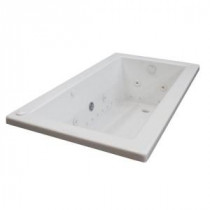 Sapphire Diamond Series 6.2 ft. Right Drain Whirlpool and Air Bath Tub in White