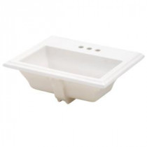 Town Square Self-Rimming Drop-In Bathroom Sink and in White