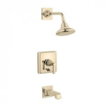 Rite-Temp Pressure-Balance 1-Handle Tub and Shower Faucet Trim Kit in Vibrant French Gold (Valve Not Included)