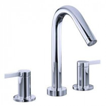 Stillness 2-Handle Deck-Mount Bathroom Faucet Trim Only in Polished Chrome