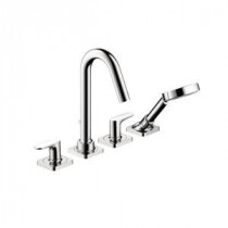 Citterio M Lever 2-Handle Deck-Mount Roman Tub Faucet with Hand Shower in Chrome