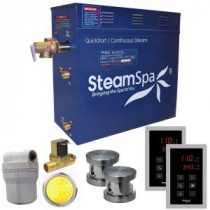 Royal 10.5kW QuickStart Steam Bath Generator Package with Built-In Auto Drain in Polished Brushed Nickel