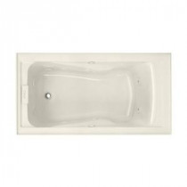 EverClean 5 ft. x 32 in. Left Drain Whirlpool Tub with Integral Apron in Linen