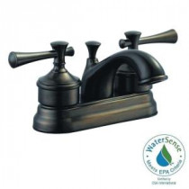 Ironwood 4 in. Centerset 2-Handle Bathroom Faucet in Brushed Bronze