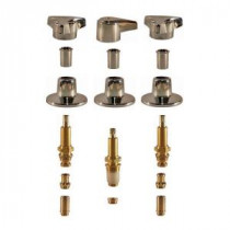 3 Valve Rebuild Kit for Tub and Shower with Chrome Handles for Union Brass