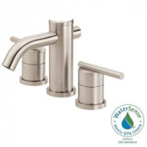 Parma 8 in. Widespread 2-Handle Low-Arc Bathroom Faucet in Brushed Nickel (DISCONTINUED)