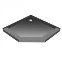 44 in. x 44 in. Neo-Angle Shower Base with Back Drain