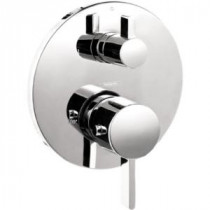 Metris S 2-Handle Thermostatic Valve Trim Kit with Volume Control in Brushed Nickel (Valve Not Included)