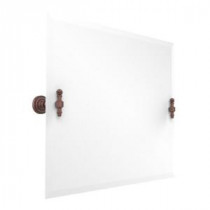 Retro-Dot Collection 26 in. x 21 in. Rectangular Landscape Single Tilt Mirror with Beveled Edge in Antique Copper