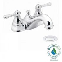 Kingsley 4 in. 2-Handle Bathroom Faucet in Chrome with Drain Assembly