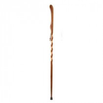 58 in. Twisted Laminated Walnut/Maple Walking Stick