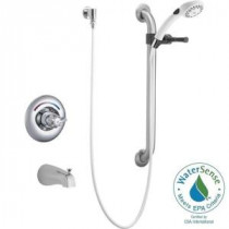 Commercial 1-Handle Tub and Shower in Chrome (Valve Not Included)