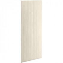 Choreograph 0.3125 in. x 32 in. x 96 in. 1-Piece Shower Wall Panel in Almond with Cord Texture for 96 in. Showers