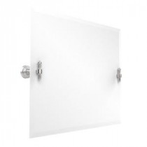 Retro-Wave Collection 26 in. x 21 in. Frameless Rectangular Landscape Tilt Mirror with Beveled Edge in Polished Chrome