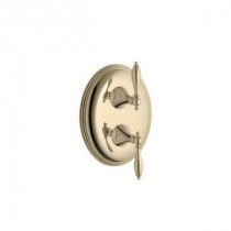 Finial Traditional 2-Handle Valve Trim Kit in Vibrant French Gold (Valve Not Included)