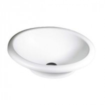 Hilo Self-Rimming Bathroom Sink Bowl in White