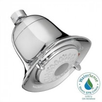 FloWise Square Water-Saving 3-Spray 4.625 in. Showerhead in Polished Chrome