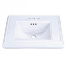 Memoirs 5-3/8 in. Pedestal Sink Basin Only in White