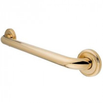 Roped 12 in. x 1-1/4 in. Grab Bar in Polished Brass
