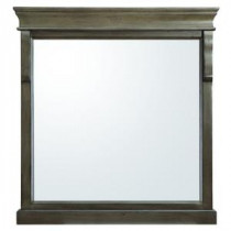 Naples 32 in. L x 30 in. W Wall Hung Mirror in Distressed Grey