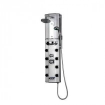 8-Jet Shower Panel System in Silver Aluminum Alloy