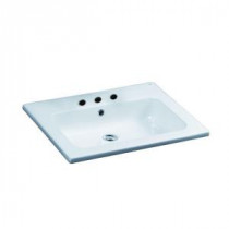 Cilla Drop-In Bathroom Sink in White