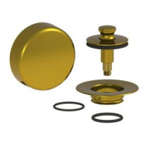 QuickTrim Lift and Turn Bathtub Stopper with Innovator Overflow and 2 O-Rings Trim Kit, Polished Brass