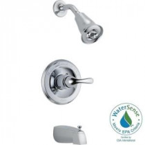 Classic 1-Handle H2Okinetic Tub and Shower Faucet Trim Kit in Chrome (Valve Not Included)