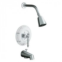 Antique Rite-Temp Pressure-Balancing Bath and Shower Faucet Trim in Polished Chrome (Valve not included)