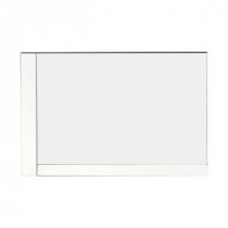 35.5-in. W x 23.5-in. H Modern Plywood-Veneer Wood Mirror In White